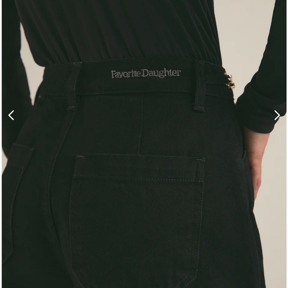Favorite Daughter The Fancy Black Flare Jeans wide leg denim pants NWT 31 - Picture 5 of 16